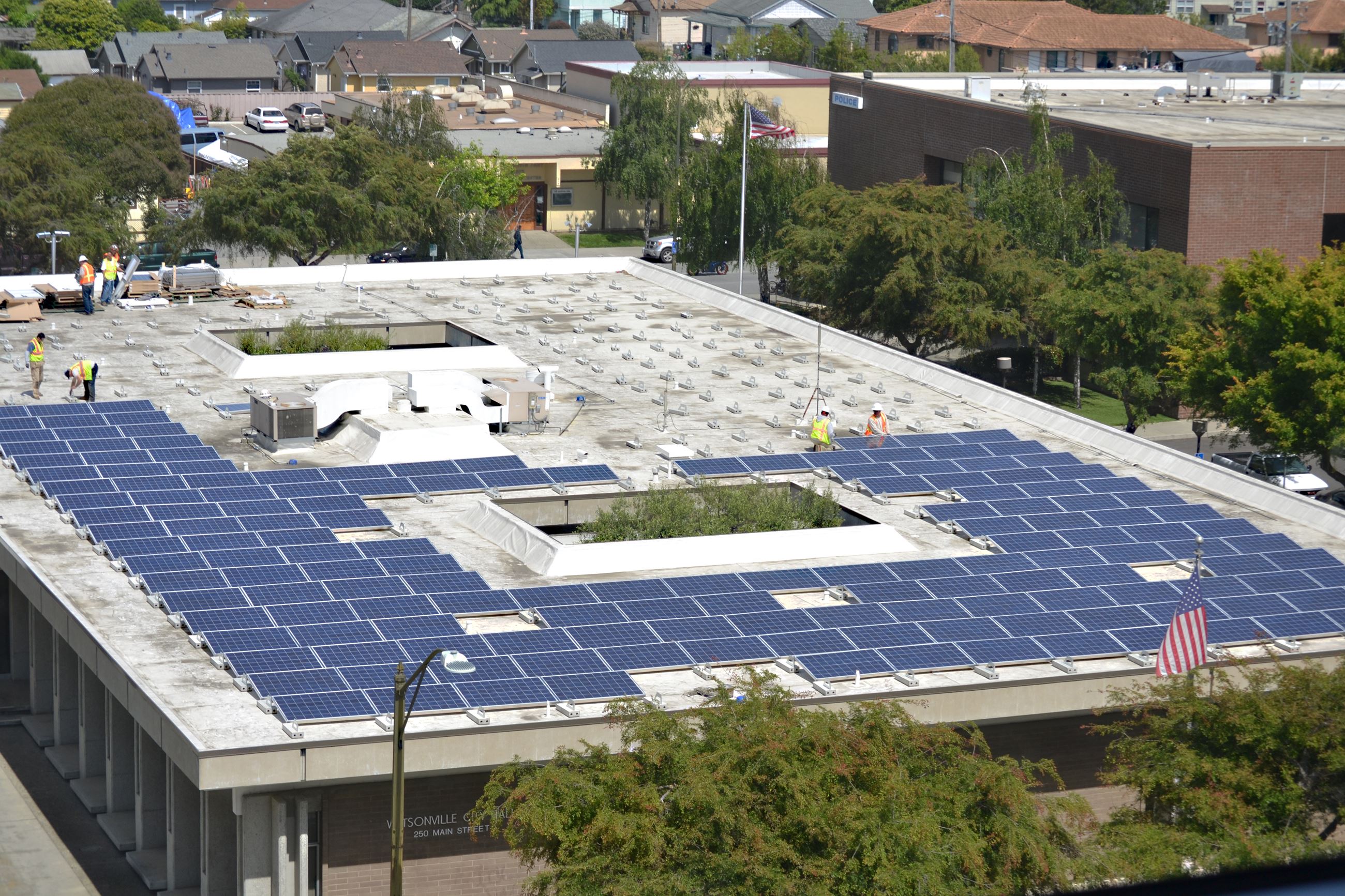 Solar Panels on a Roof