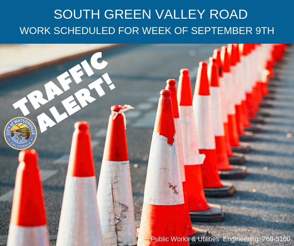 WORK SCHEDULED FOR WEEK OF SEPTEMBER 2ND