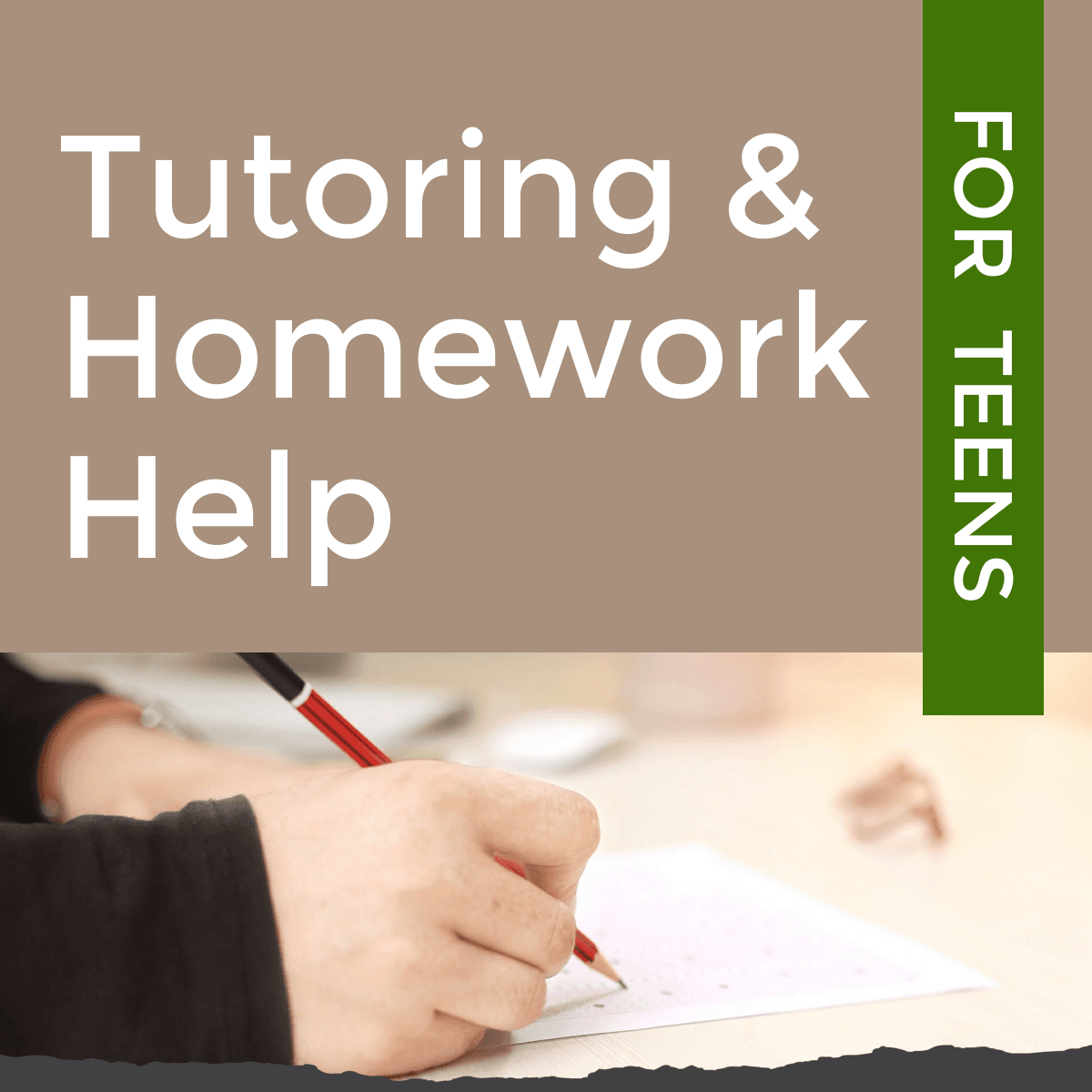 tutoring and homework help for teens