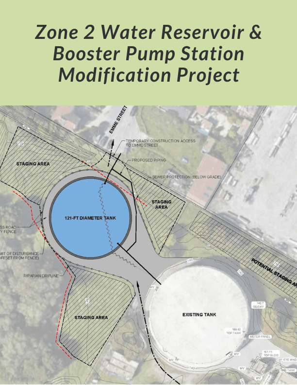 Zone 2 Water Reservoir project Newsflash graphic