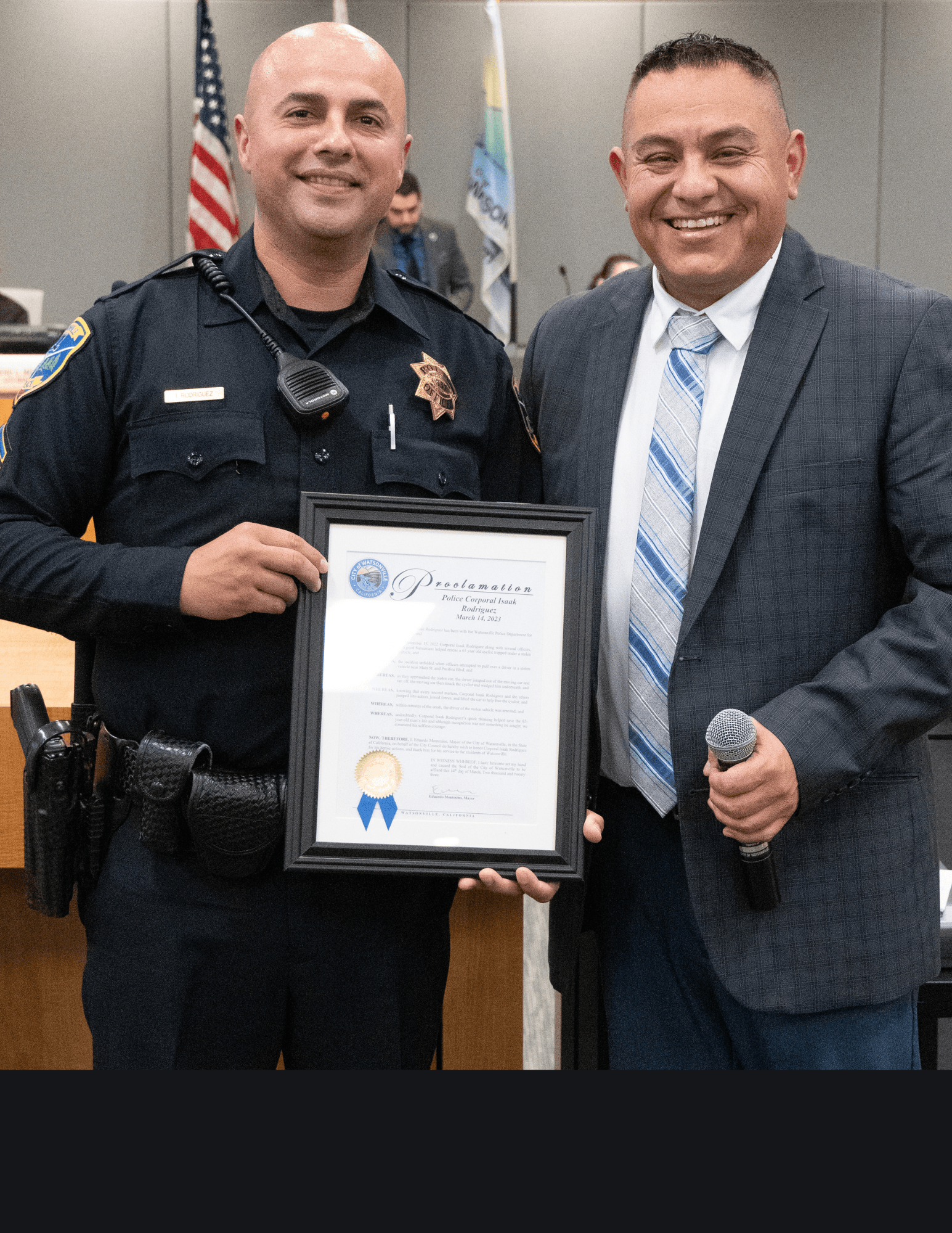 cpl rodriguez receives proclamation 