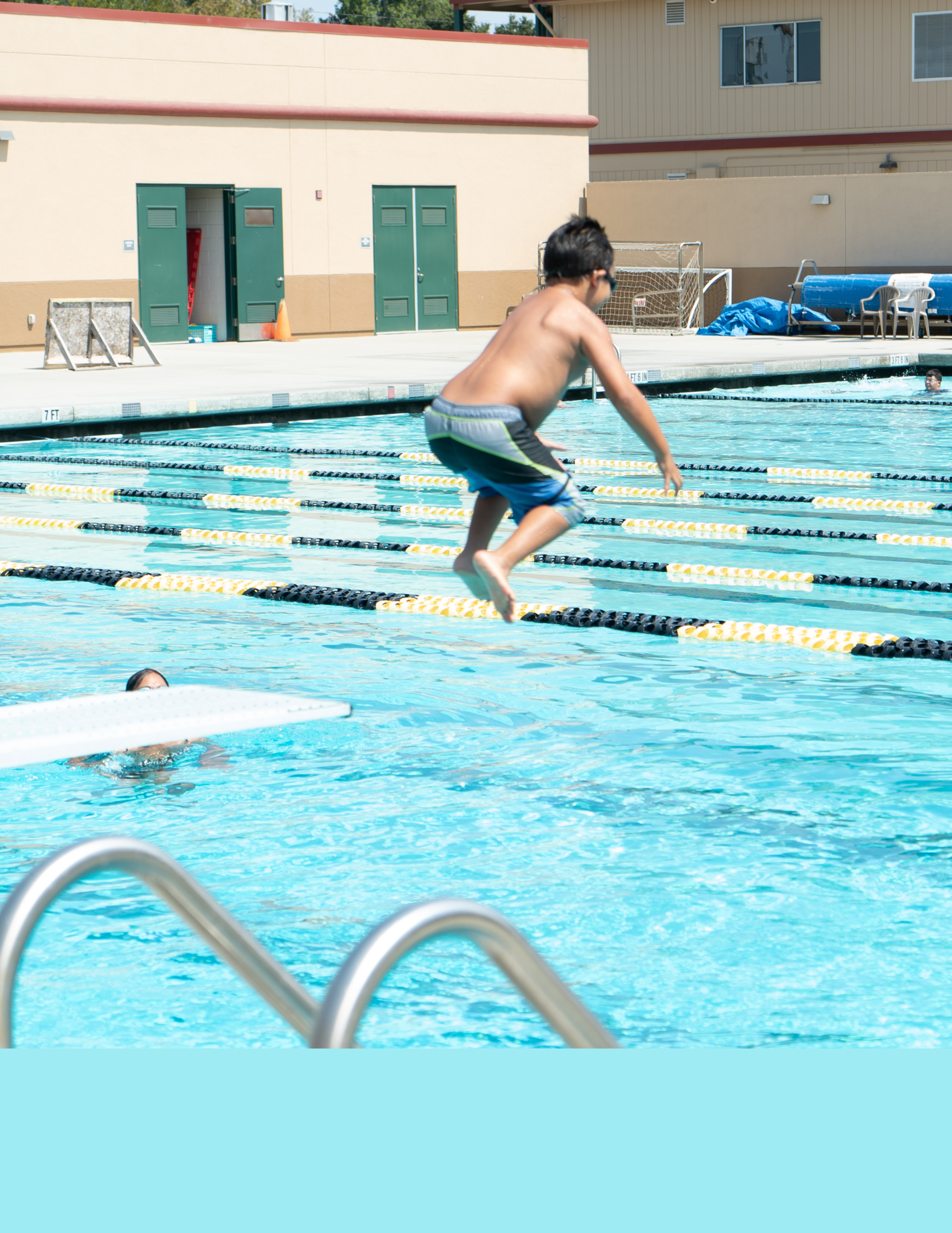 Web Template: Photo of boy jumping into pool 