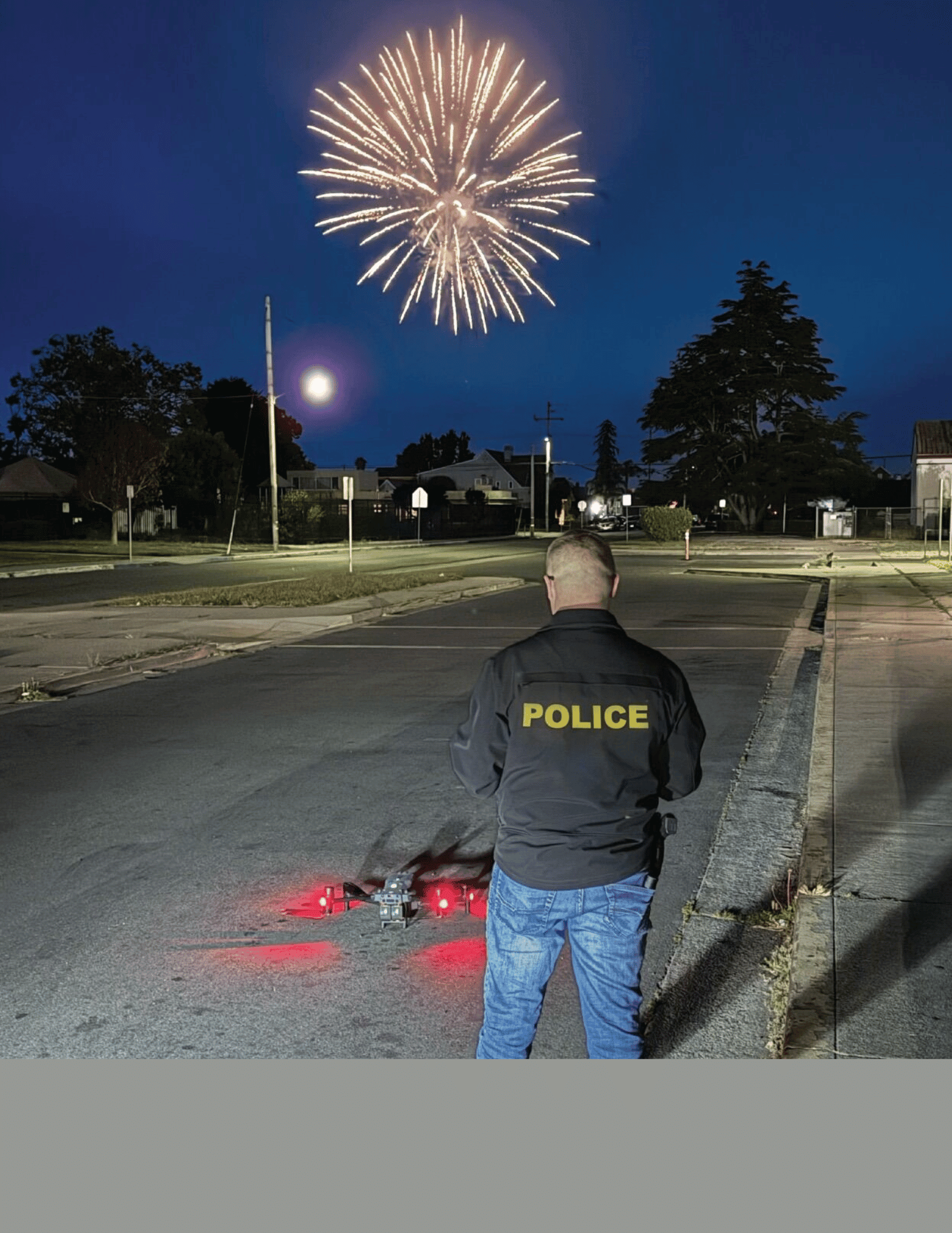 Fireworks and drones