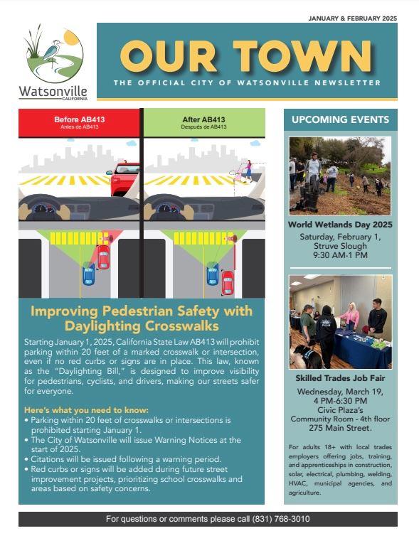 A photo of the January & February 2025 Cover of the City Newsletter