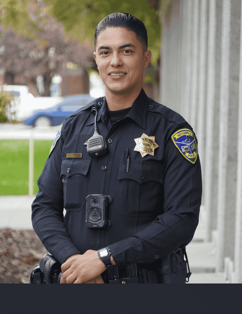 Officer Lopez posing for a photo 