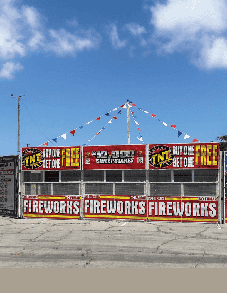 An empty safe and sane booth in the City of Watsonville 