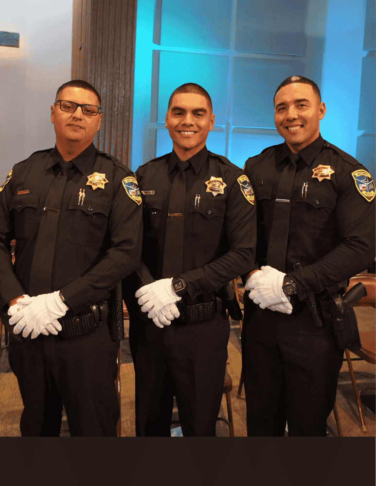 Three new WPD Officers during their Academy Graduation