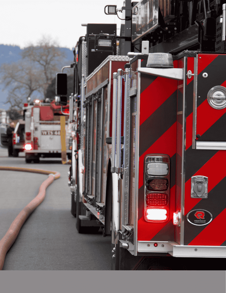 Fire truck at the scene of an emergency 