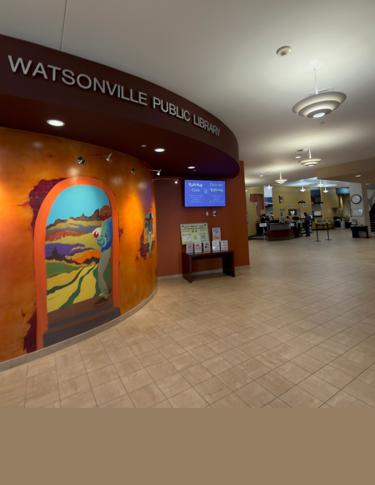 Entrance of the Watsonville Public Library on Main Street