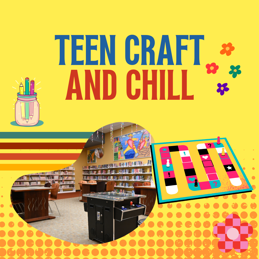 Craft Supplies and the Library Teen Room and Flowers