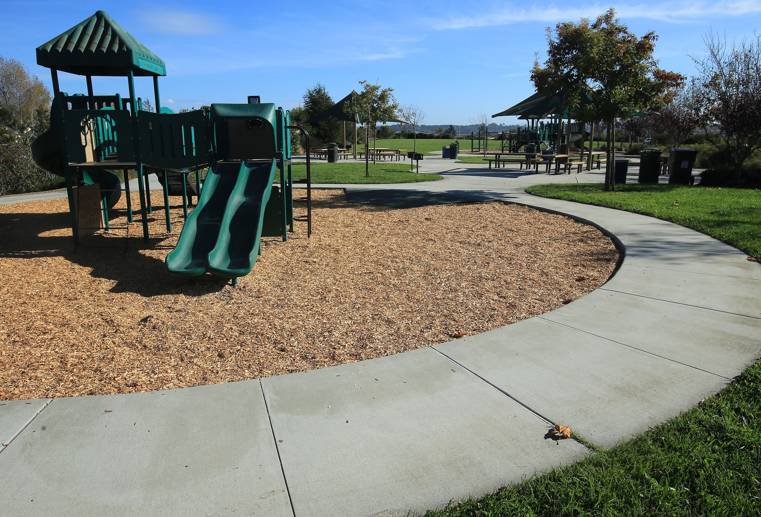 Sea View park playground structure and paths