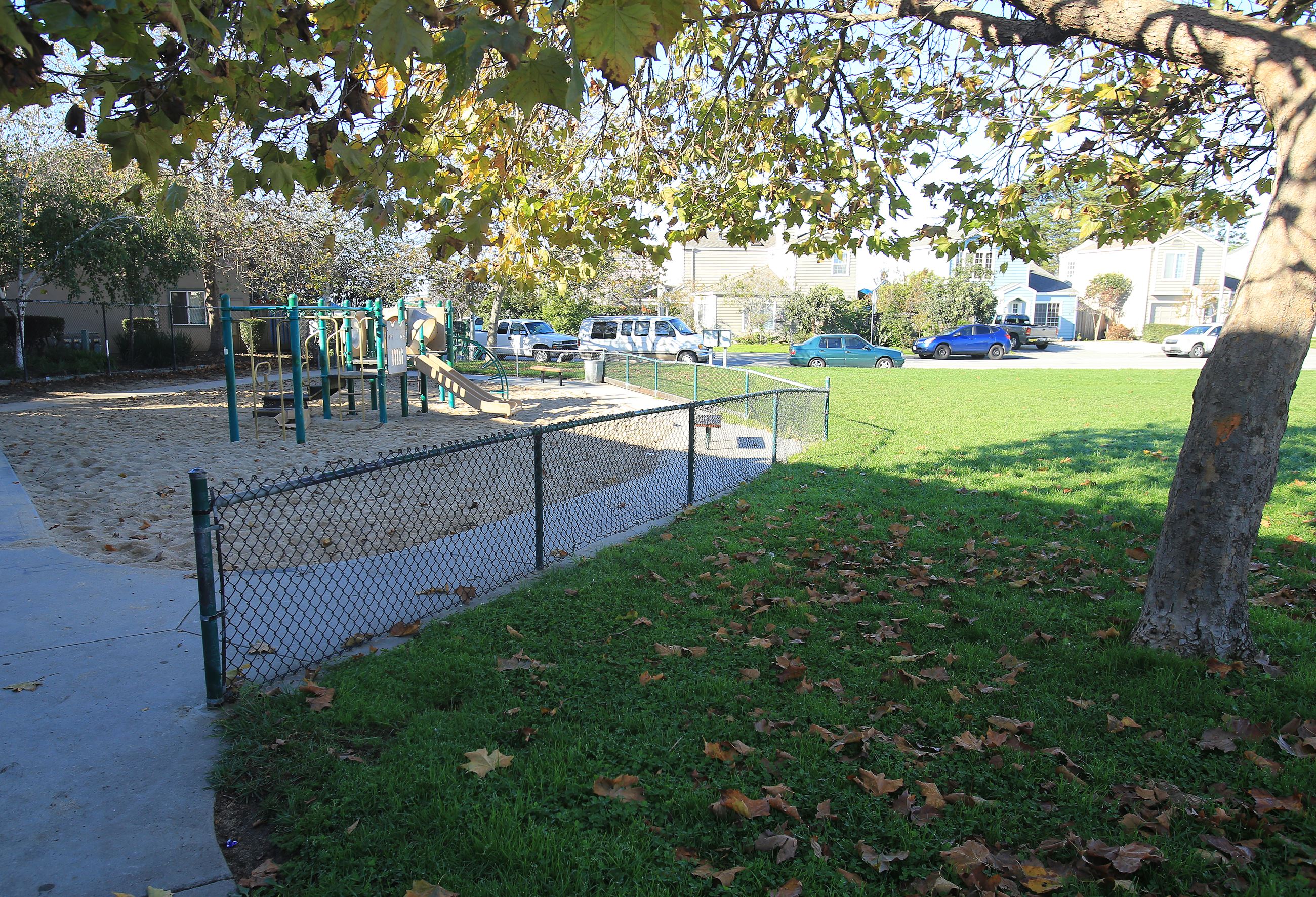 Arista park fenced in playground