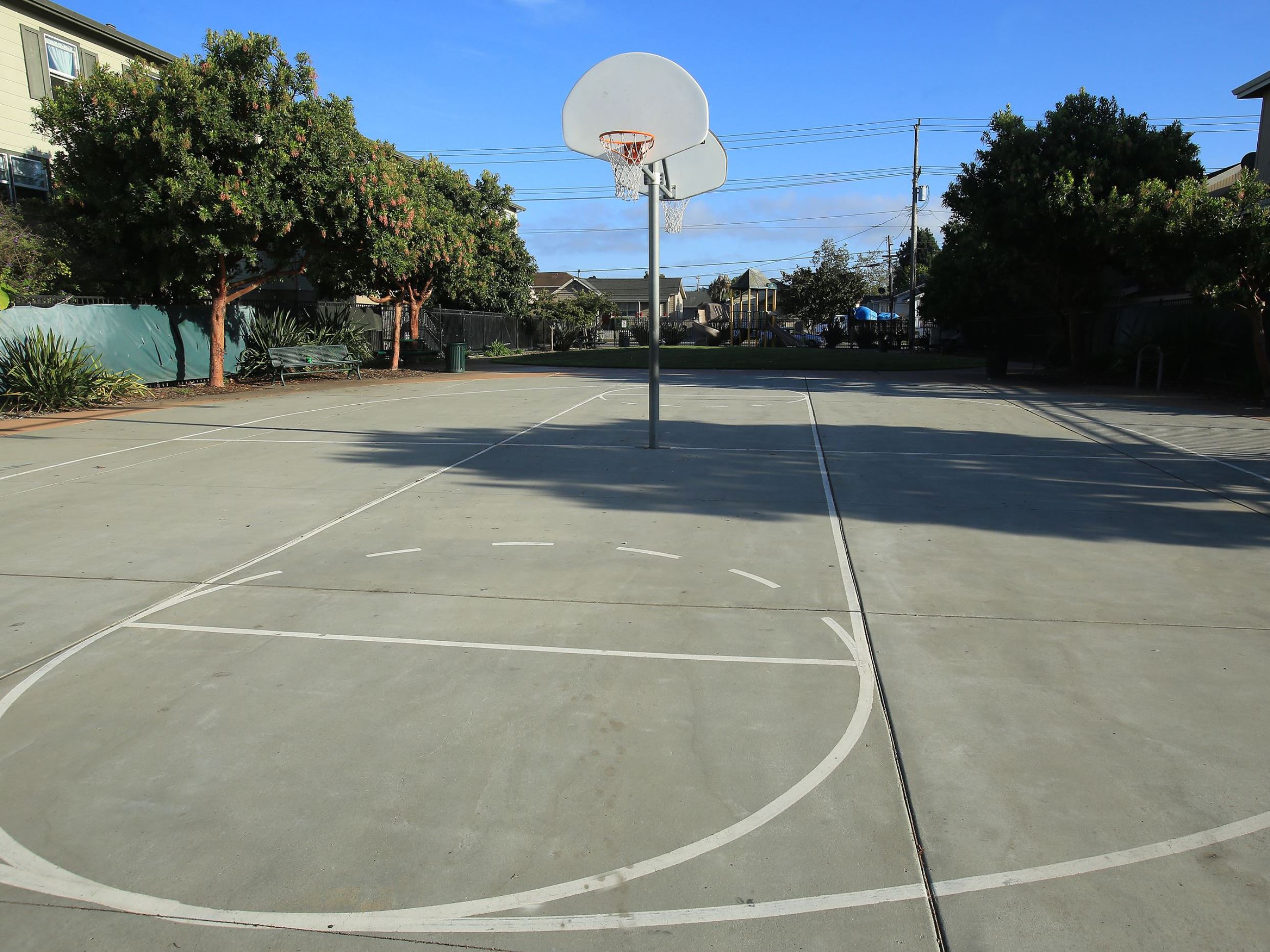 Riverside park basketball court