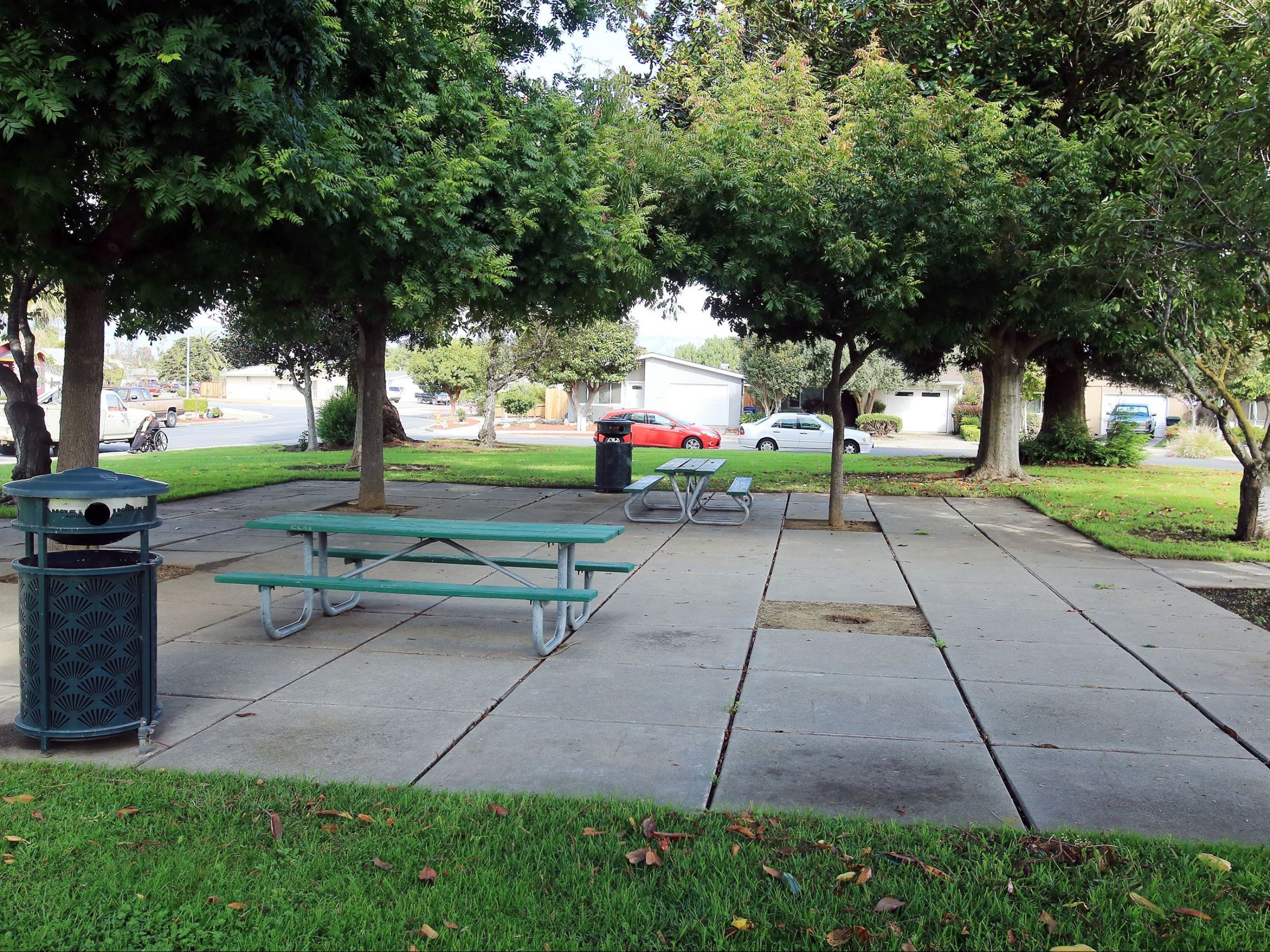 Bronte park conrete patio area with tables