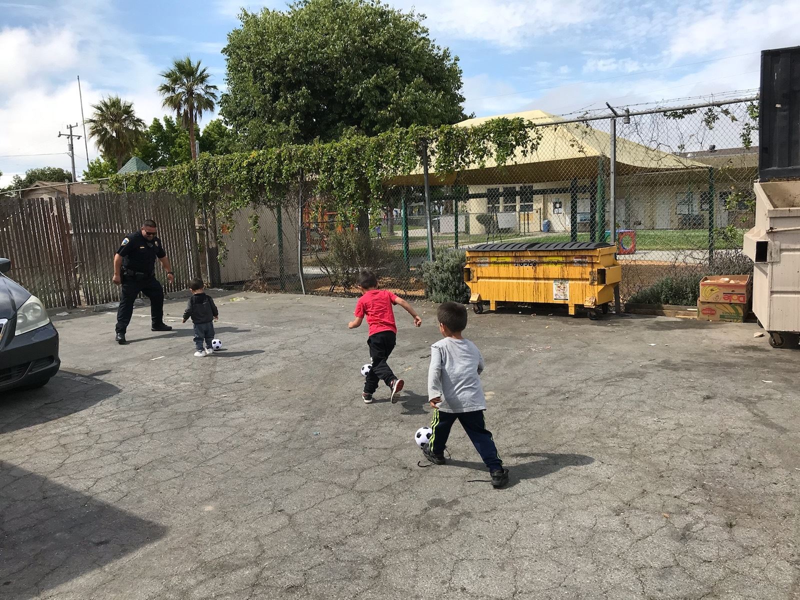 OFFICER ALEX MAGANA PLAYING SOCCER