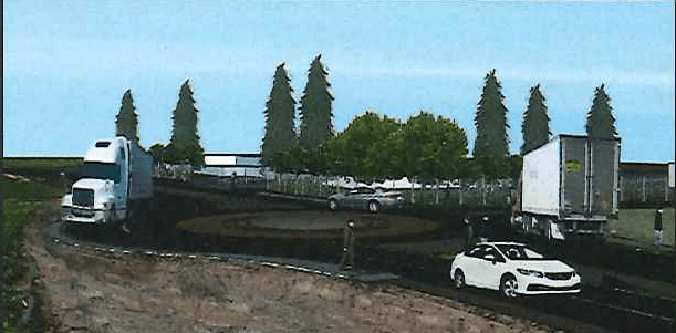 photo of roundabout at hwy 129