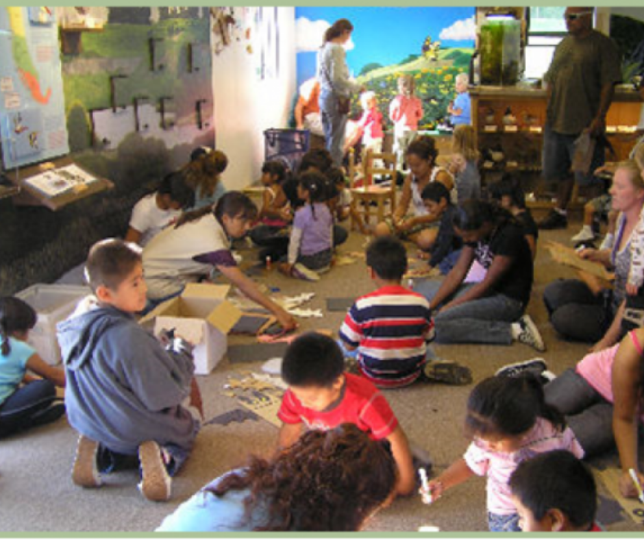 kids doing arts and crafts