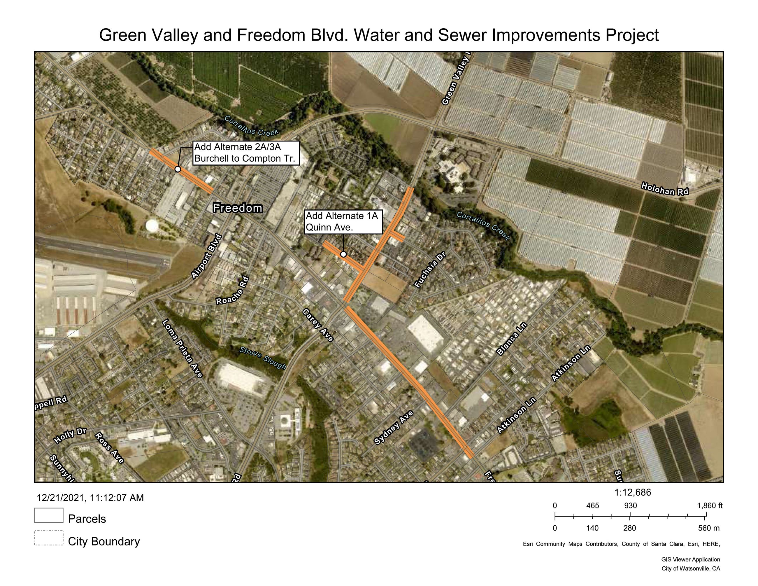 Green Valley and Freedom Blvd. Project Map