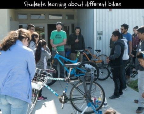 Figure 8 Students Learning About Different Bikes