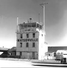 Black and White Photo of Watsonville Airport Tower